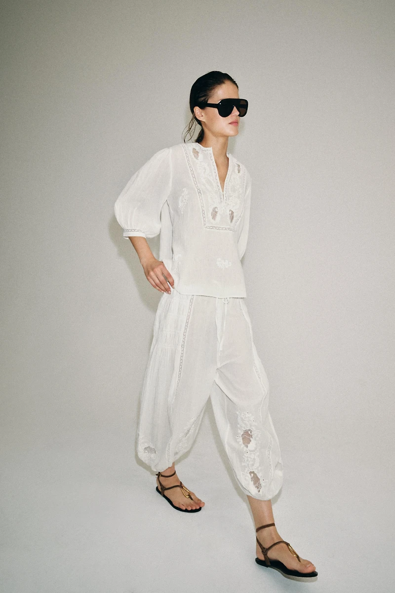 EMBROIDERED LACE SHIRT ZW COLLECTION