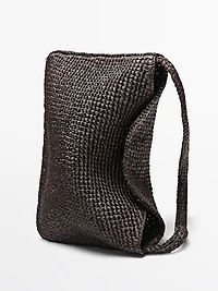 Small raffia shoulder bag