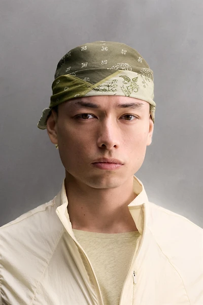 RAMIE-COTTON PATCHWORK BANDANA