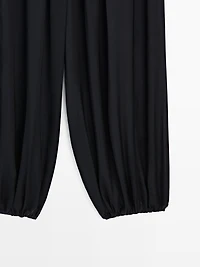 Balloon fit satin pants