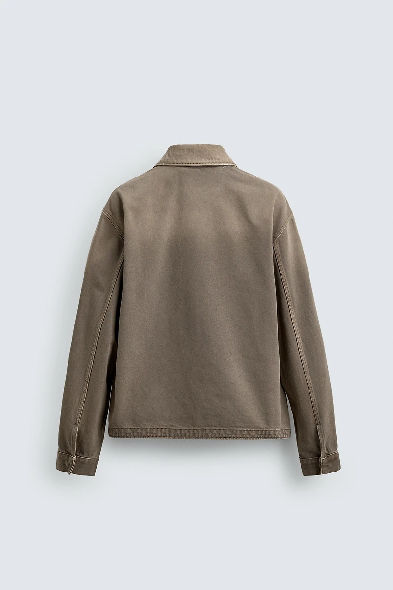 REGULAR FIT ZIP DENIM JACKET