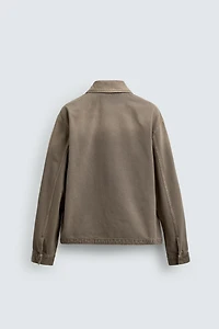 REGULAR FIT ZIP DENIM JACKET