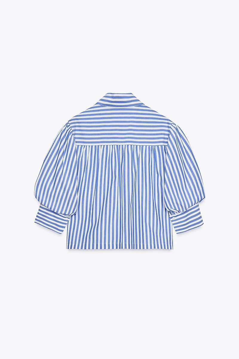 ZW COLLECTION POPLIN BALLOON SLEEVE SHIRT
