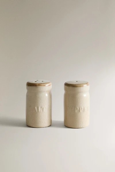ENSEMBLE SALIÈRE ET POIVRIÈRE GRÈS