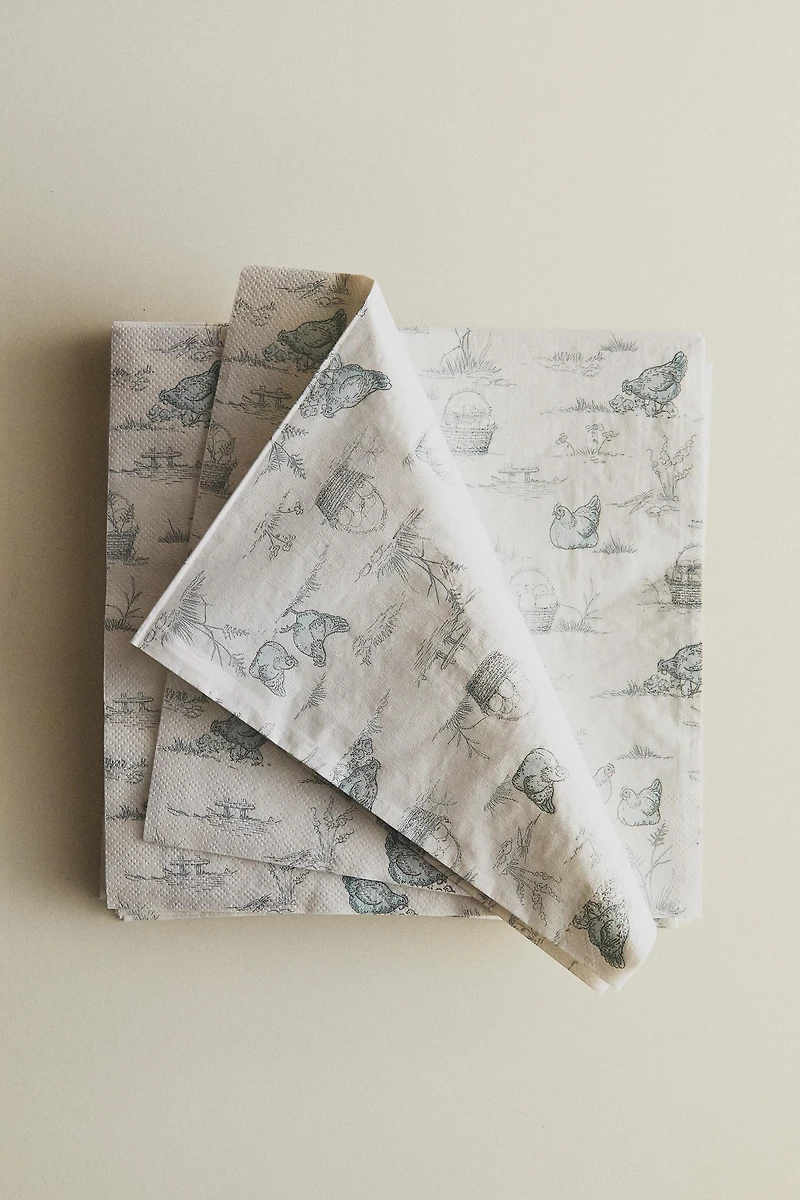 LOT SERVIETTES PAPIER IMPRIMÉ (LOT DE 20)