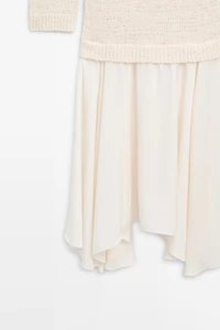 Robe midi asymétrique combinée