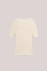 Linen blend textured knit sweater - LIMITED EDITION