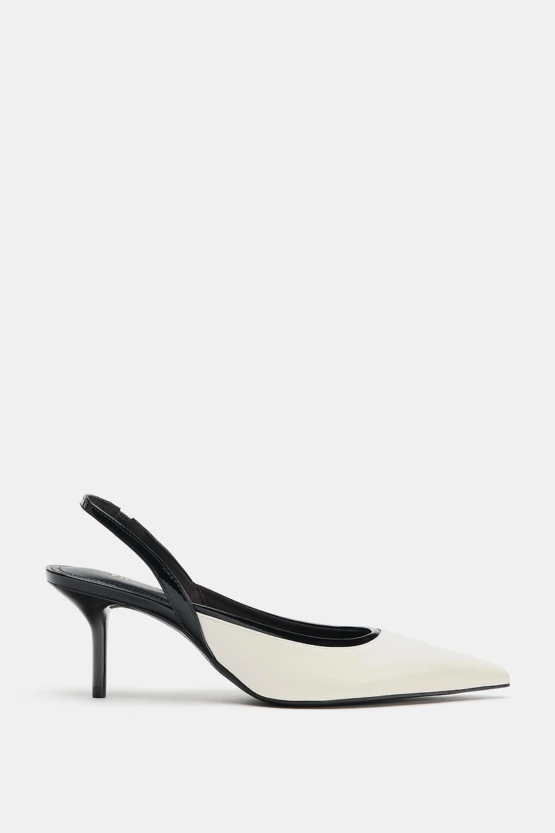 CONTRAST SLINGBACK SHOES