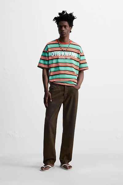 EMBROIDERED STRIPED T-SHIRT © OTIS KWAME KYE QUAICOE