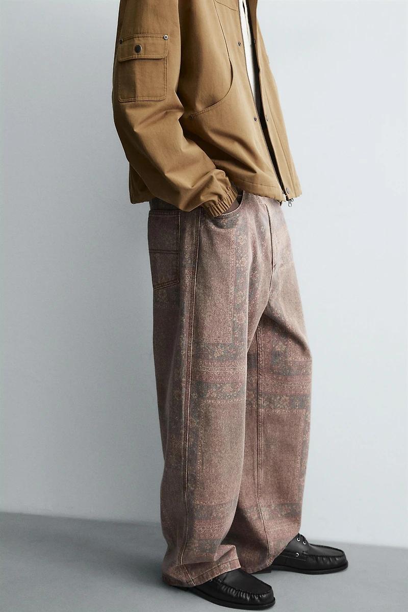 BANDANA PRINT BAGGY FIT PANTS