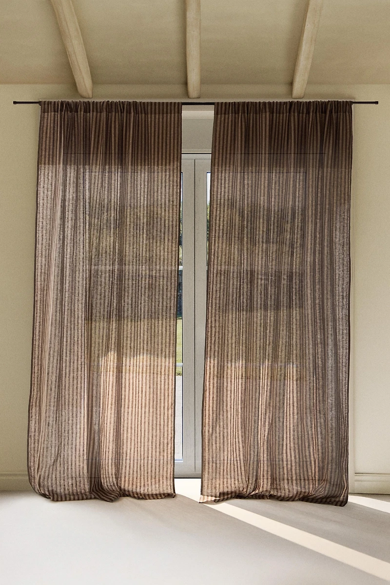 STRIPED LINEN CURTAIN