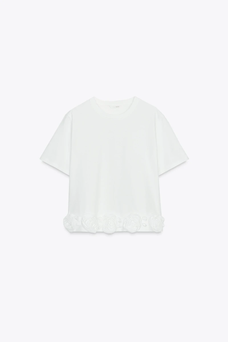 TEXTURED ROSE T-SHIRT