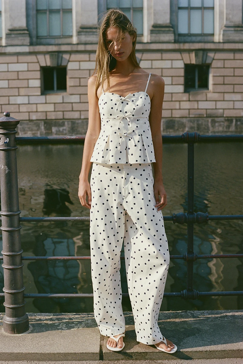 POLKA DOT BARREL PANTS