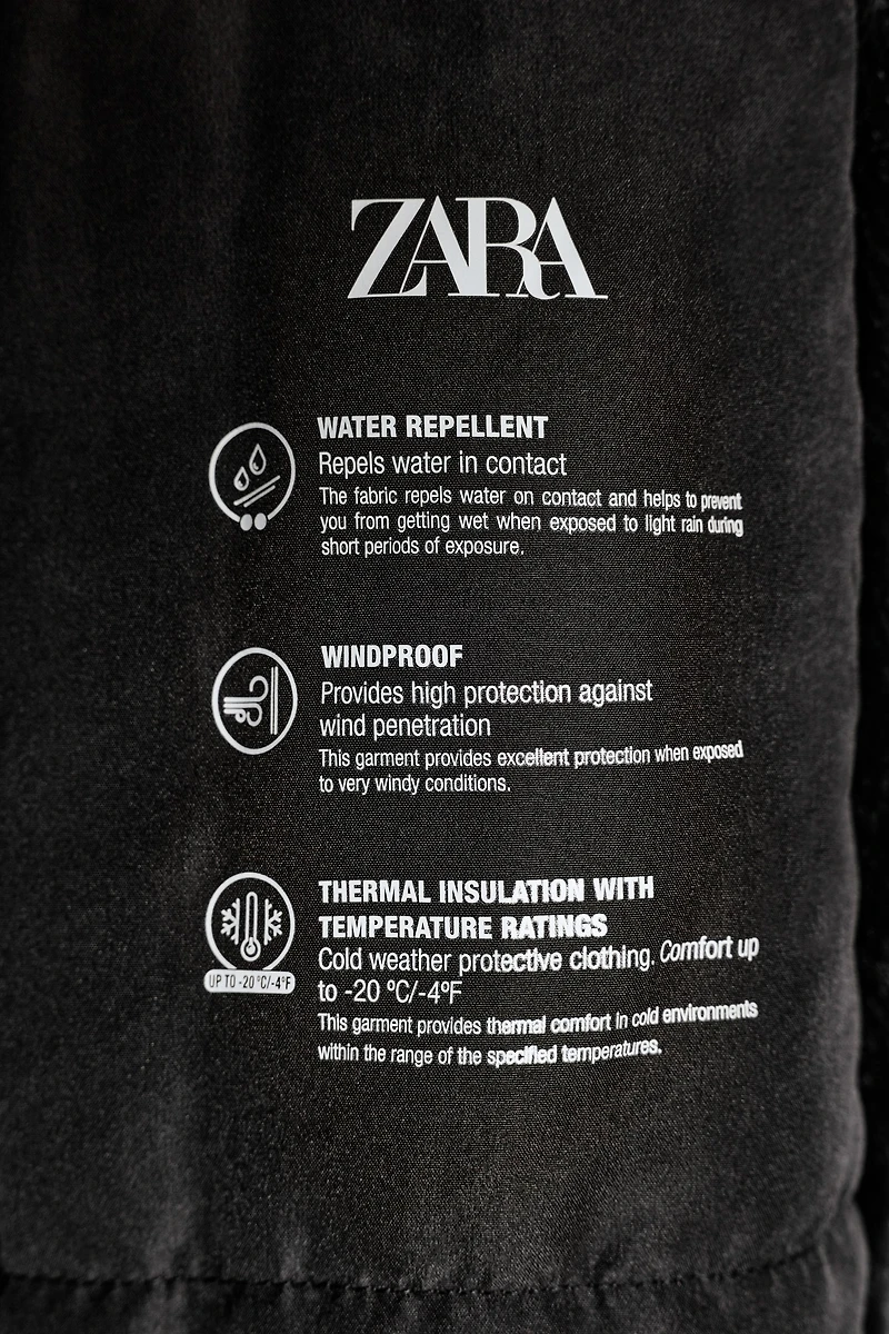 PUFFER JACKET WITH FAUX FUR HOODIE WATER AND WIND PROTECTION