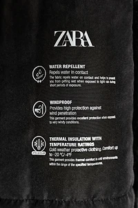 PUFFER JACKET WITH FAUX FUR HOODIE WATER AND WIND PROTECTION