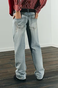 TRF MID-RISE CROPPED STRAIGHT LEG JEANS