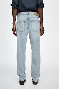 Tapered fit cotton jeans