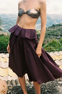 VOLUMINOUS MIDI SKIRT