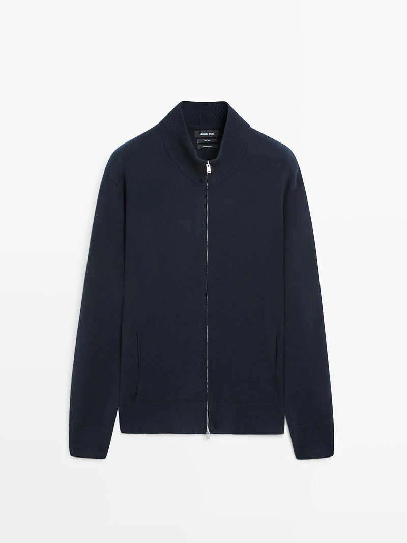 Cardigan 100 % laine à fermeture Éclair