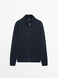 Cardigan 100 % laine à fermeture Éclair