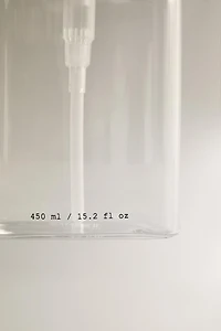 BOROSILICATE GLASS SOAP DISPENSER WITH LETTERS