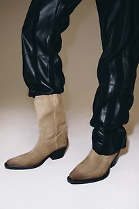 SUEDE COWBOY BOOTS