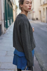 GILET EN MAILLE COL V