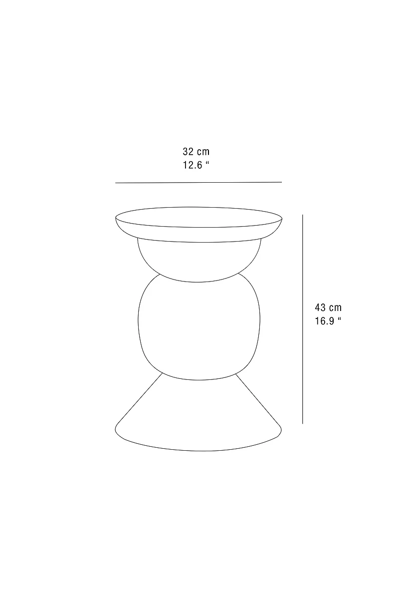 SMALL METAL SIDE TABLE