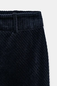 STRAIGHT CORDUROY MIDI SKIRT
