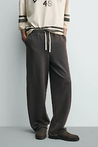 WASHED STRAIGHT FIT JOGGING PANTS
