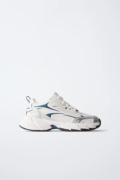 METALLIC MESH SNEAKERS