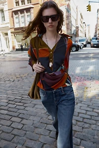 WRAP PRINT SHIRT