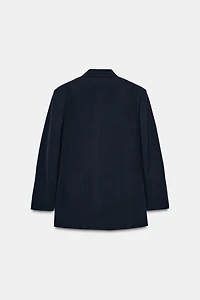 OVERSIZED DOUBLE BREASTED PINSTRIPE BLAZER