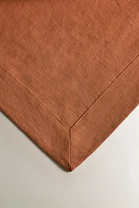 PLAIN FADED LINEN TABLECLOTH