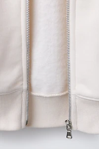 PLAIN ZIP-UP SWEATSHIRT
