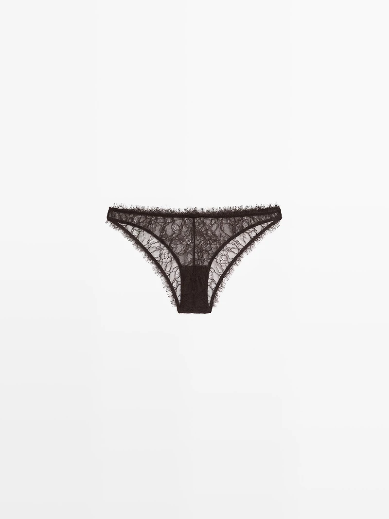 Culotte dentelle fleur