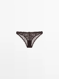 Culotte dentelle fleur