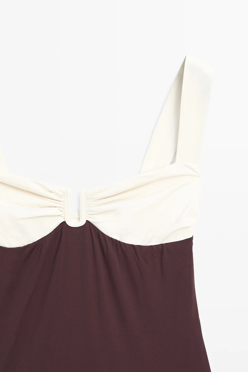 Swimsuit with gathered detail