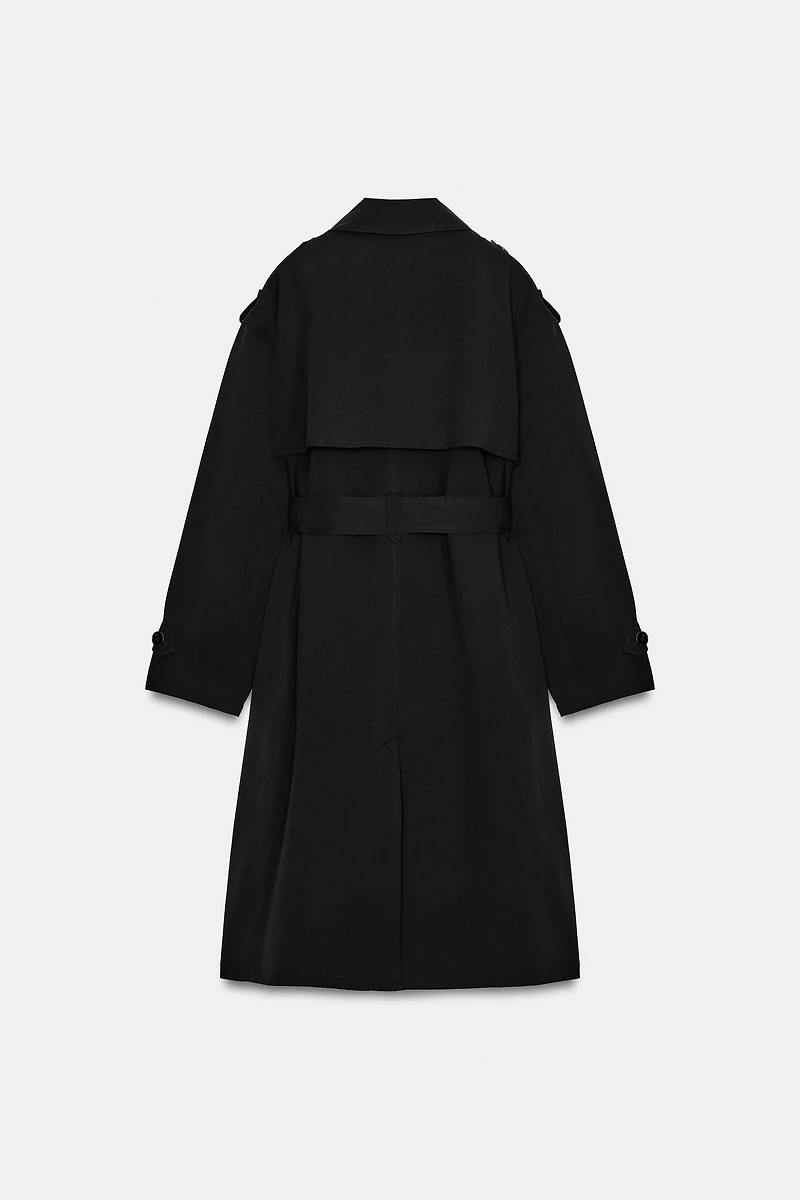 LONG BELTED WATER REPELLENT WINDPROOF TRENCH COAT
