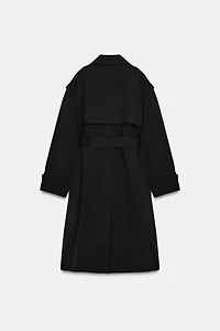 LONG BELTED WATER REPELLENT WINDPROOF TRENCH COAT