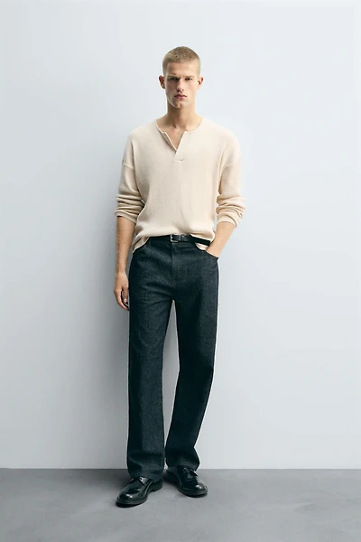 RELAXED FIT TEXTURED SWEATER