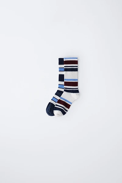 TWO-PACK OF LONG STRIPED SOCKS