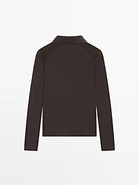 Polo T-shirt with shoulder pads