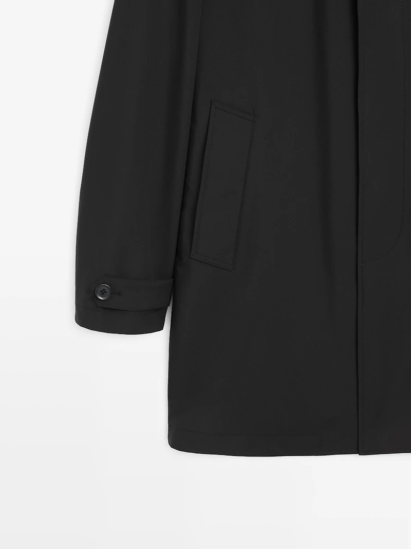 Lightweight technical fabric parka