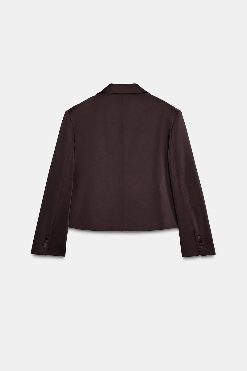 SATIN DOUBLE BREASTED BLAZER