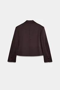 SATIN DOUBLE BREASTED BLAZER