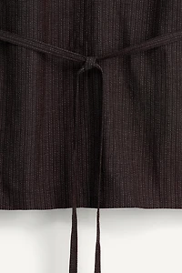 STRIPED VISCOSE - LINEN SUIT JACKET