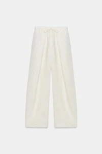 100% LINEN PLEATED PANTS ZW COLLECTION