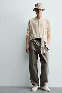 RELAXED FIT BELT LOOP PANTS