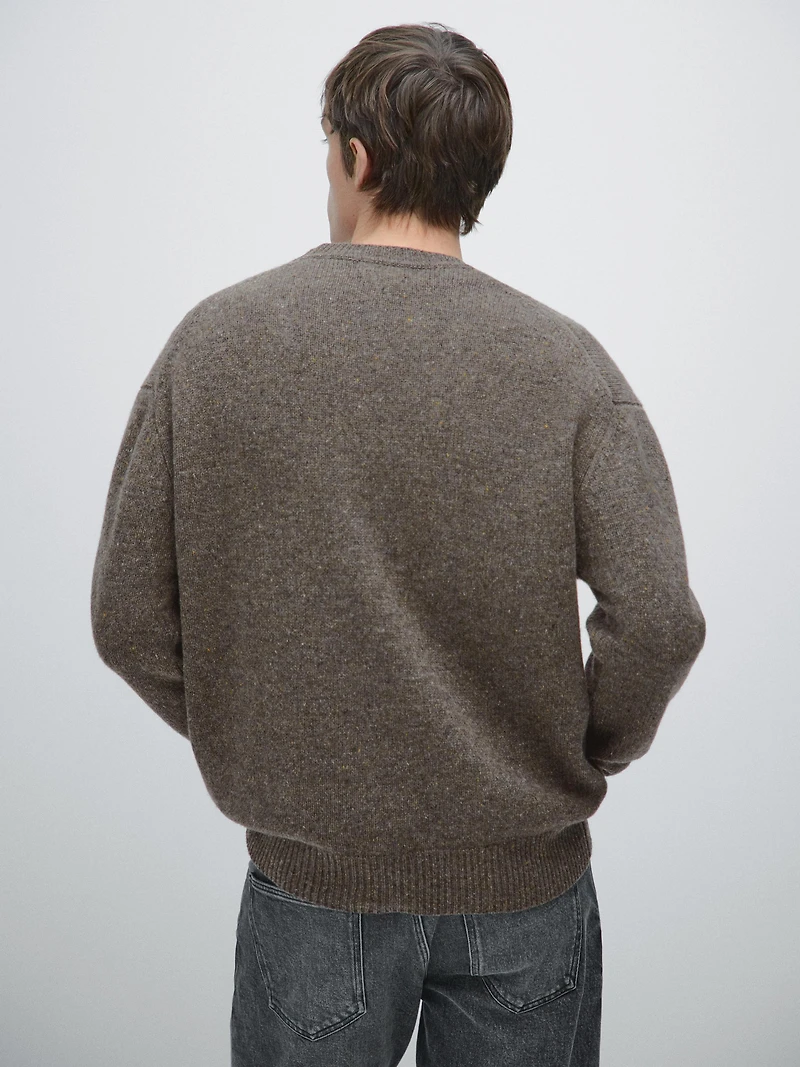 Pull à losanges en maille de laine